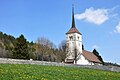 Reformierte Kirche des Dorfes La Sagne im Vallée de la Sagne des Neuenburger Juras