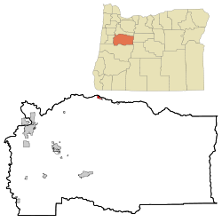 Elhelyezkedése Linn megyében és Oregonban
