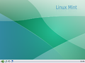 English: Linux Mint 2.2 Bianca with KDE. Español: Linux Mint 2.2 Bianca con KDE.