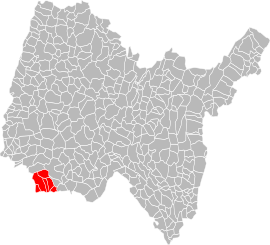 Location within the Ain department on 1 January 2017