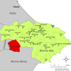 Расположение муниципалитета Кастель-де-Кастельс на карте провинции