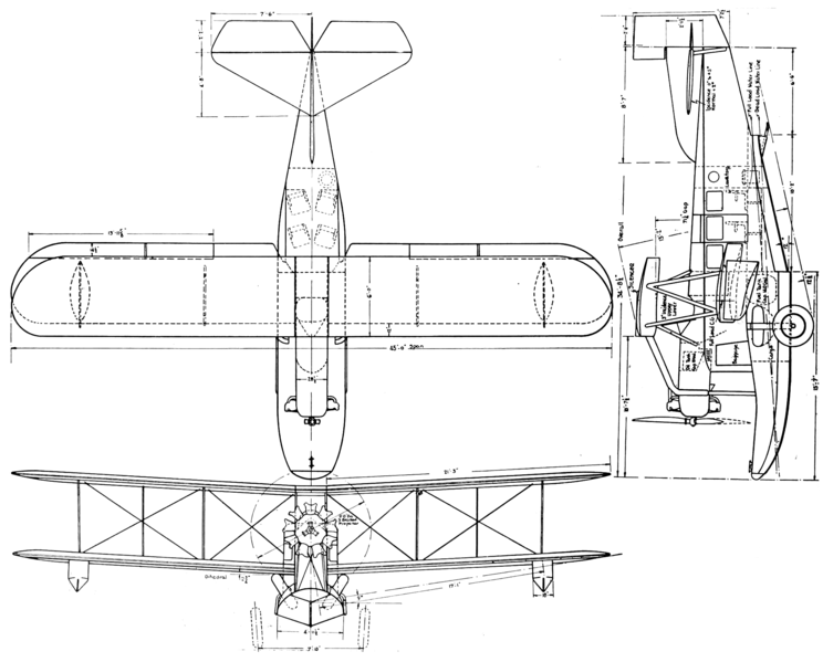 File:Loening C-1W Amphibian 3-view Aero Digest April 1928.png