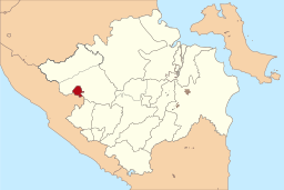 Lubuklinggaus läge i Sumatera Selatan