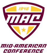 Central Michigan is a member of the Mid-American Conference MAC logo in Central Michigan colors.svg