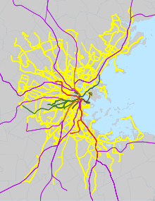 Geographic map of MBTA bus service MBTA Bus geographic map.svg