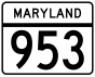 Maryland Route 953 işaretçisi