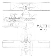 Macchi M.70 3-view drawing from Aero Digest June,1930