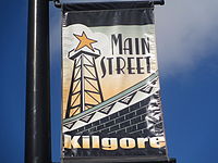 Main Street promotional sign in Kilgore Main Street, Kilgore, TX sign IMG 5924.JPG