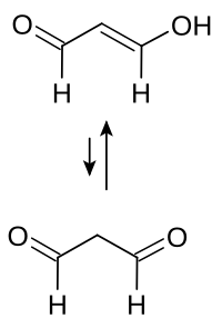 Tautomeric structures of malondialdehyde