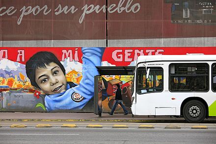Un murale a Santiago del Cile