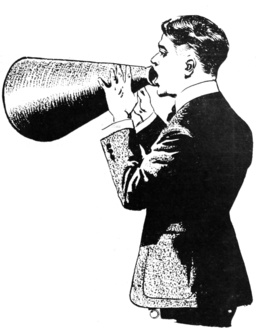 Man with Megaphone (flipped)