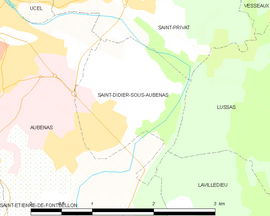 Mapa obce Saint-Didier-sous-Aubenas