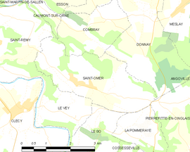 Mapa obce Saint-Omer