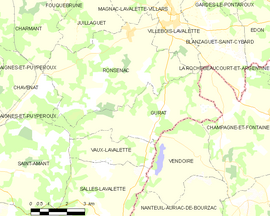 Mapa obce Gurat