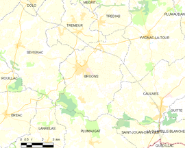Mapa obce Broons
