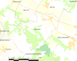 Mapa obce Herrère