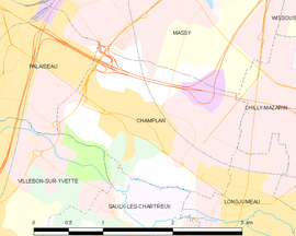 Mapa obce Champlan