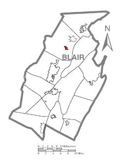 Vị trí trong Quận Blair, Pennsylvania