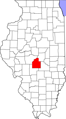 Harta e Christian County në Illinois