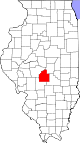 Map of Illinois highlighting Christian County.svg