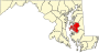 Mapa de Maryland destacant el Comtat de Talbot