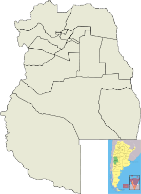 Розташування Мендоси на мапі провінції
