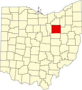 Locatie van Wayne County in Ohio