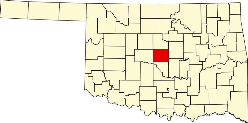 صورة:Map of Oklahoma highlighting Oklahoma County.svg