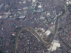 Marikina, Marcos Highway, Santolan from air