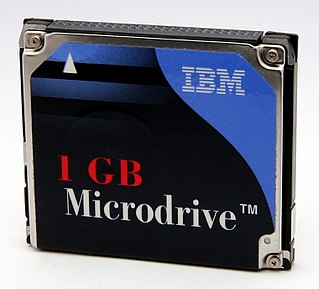 <span class="mw-page-title-main">Microdrive</span> Type of hard drive intended to provide a higher-capacity alternative to memory cards