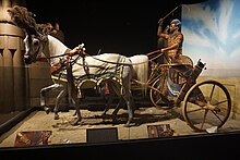 Reconstruction of full chariot setup in the Milwaukee Public Museum, 2022 Milwaukee Public Museum November 2022 165 (Crossroads of Civilization--Tutankhamun- The Icon and the Individual).jpg