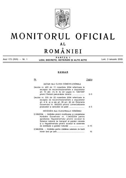 File:Monitorul Oficial al României. Partea I 2005-01-03, nr. 1.pdf