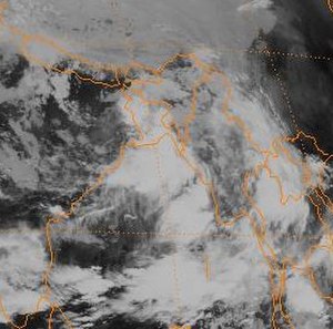 Monsoon depression near Bangladesh