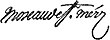 podpis Moreau de Saint-Méry