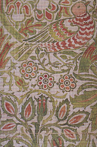 Point paper for Dove and Rose woven double cloth by William Morris, 1879. Morris and Co Dove and Rose point paper.jpg