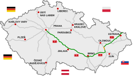 Motorväg D1-CZ map.svg