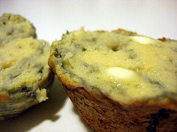 Macro shot of butter melting on a sliced veryb...