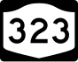 Markierung der New York State Route 323