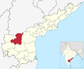 Positionskarte des Distrikts Nandyal