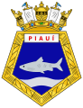 O Piau do brasão compondo heráldica naval em belonave que homenageia o estado.