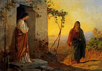 Maria, the sister of Lazarus, meets Jesus going to their home label QS:Len,"Maria, the sister of Lazarus, meets Jesus going to their home" label QS:Lpl,"Maria, siostra Łazarza, spotyka Jezusa idącego do ich domu" label QS:Lru,"Мария, сестра Лазаря, встречает Иисуса Христа, идущего к ним в дом"