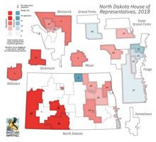 2018 North Dakota House of Representatives elections North Dakota State House 2018.png