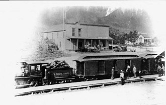 North Pacific Coast Railroad train in Freestone, 1893 North Pacific Coast Railroad in Freestone, California (1893).jpg