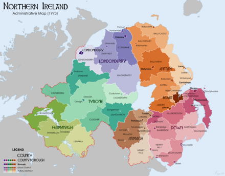 Map of the Rural and Urban Districts of Northern Ireland NorthernIreland1967AdminMap.png