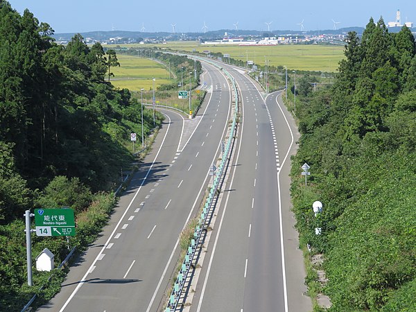 The Akita Expressway in Noshiro, Akita