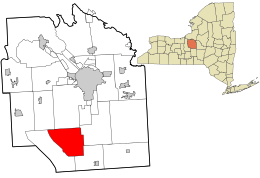 Location in Onondaga County and the state of New York.