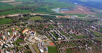 Opatovice nad Labem aus der Luft