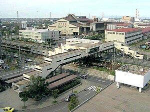Вид на железнодорожный вокзал Хоккайдо Хассаму 20040912.jpg