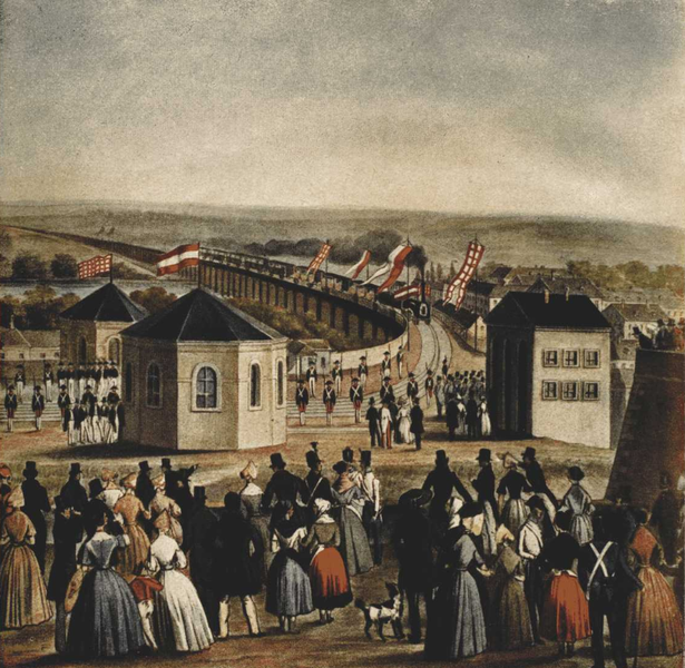 File:Příjezd prvního vlaku do Brna 7. července 1839 (MuMB, inv. č. 2406, Leopold Müller, výřez).png