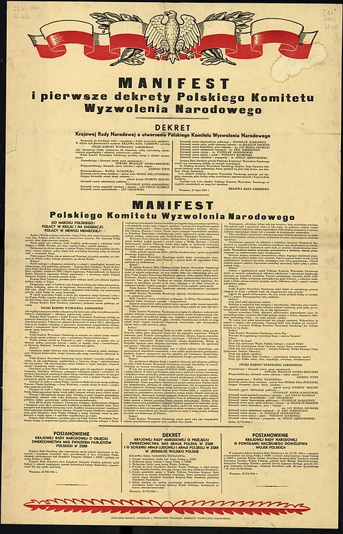 The PKWN Manifesto, issued on 22 July 1944